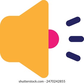 Speaker Sound Audio Icon Vector Flat Illustration