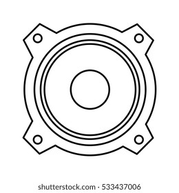 speaker sound device isolated icon