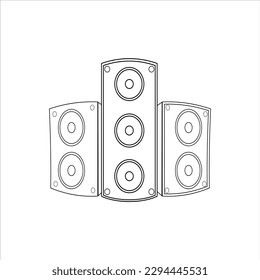 Speaker Sound Doodle Art Vector