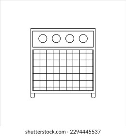 Vector de arte de Doodle de sonido para altavoces