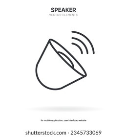 Icono de altavoz y sonido. Icono de voz del equipo. Megáfono e icono de la música. Pictograma de sonido. Nota musical. Señal de audio. UI UX. Botón Sonido. Sistema de audio, ruido con interfaz de usuario suave, botón pulsador.