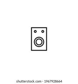 Speaker Sound Icon Illustration Vector Design Template with outline style