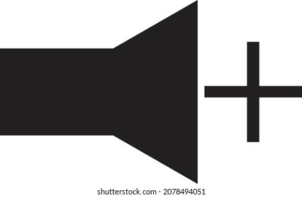 Aumento del icono de sonido del altavoz
