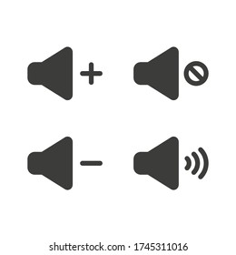 Speaker sound icon on white background