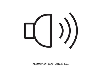  icono de sonido de altavoz Icono de vector ilustración sobre fondo blanco.