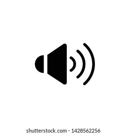 speaker or sound icon vector. speaker icon. volume vector.web site and mobile design. white background.