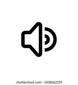 speaker or sound icon vector. speaker icon. volume vector.web site and mobile design. white background.