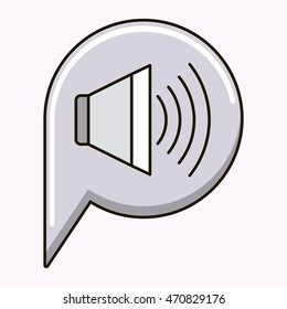 speaker sound isolated icon vector illustration design