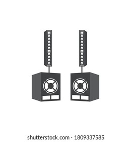 speaker sound professional icon vector template illustration design