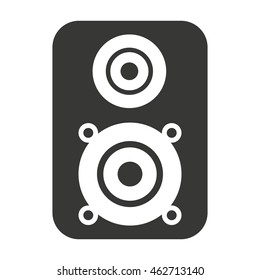 speaker sound silhouette icon vector illustration design