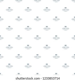 Speaker sound studio pattern vector seamless repeat for any web design