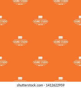 Speaker sound studio pattern vector orange for any web design best