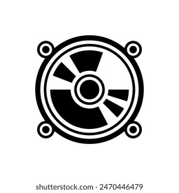 speaker sound system icon design with creative concept premium vector