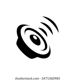 speaker sound system icon design with creative concept premium vector