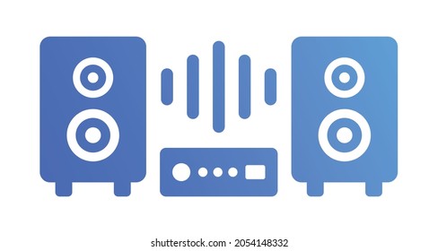 Speaker sound system icon vector illustration.