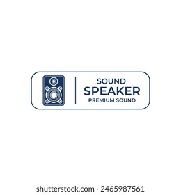 speaker sound system logo design with creative concept premium vector