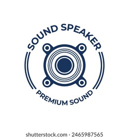 speaker sound system logo design with creative concept premium vector