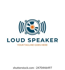speaker sound system logo design with creative concept premium vector
