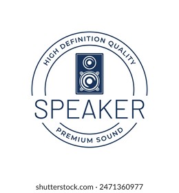 speaker sound system logo design with creative concept premium vector