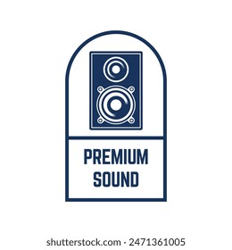 speaker sound system logo design with creative concept premium vector