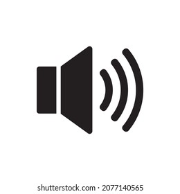 Signo de la ilustración del icono del vector de sonido del altavoz