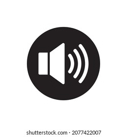 Signo de la ilustración del icono del vector de sonido del altavoz