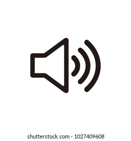 Speaker sound vector icon isolated on white background