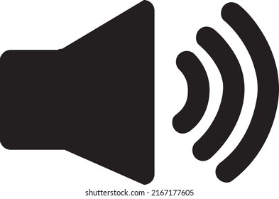 Speaker sound vector icon isolated on white background.eps
