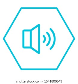 Speaker sound vector icon in modern design style for web site and mobile app
