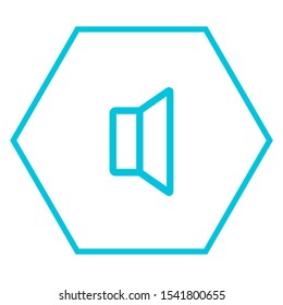 Speaker sound vector icon in modern design style for web site and mobile app