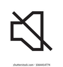 speaker sound vector icon, mute sign, megaphone, loudspeaker
