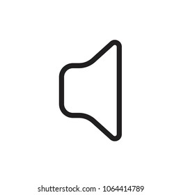 speaker sound vector icon, mute sign, megaphone, loudspeaker