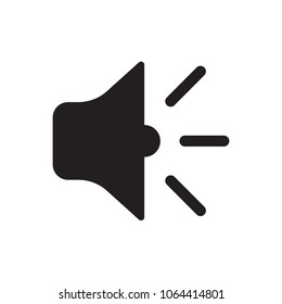 speaker sound vector icon, mute sign, megaphone, loudspeaker