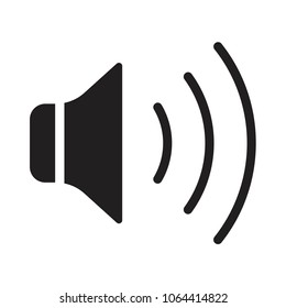 speaker sound vector icon, mute sign, megaphone, loudspeaker