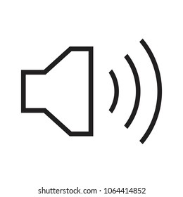 speaker sound vector icon, mute sign, megaphone, loudspeaker