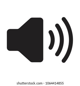 speaker sound vector icon, mute sign, megaphone, loudspeaker