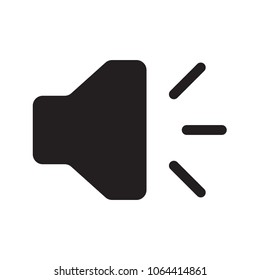 speaker sound vector icon, mute sign, megaphone, loudspeaker