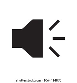 speaker sound vector icon, mute sign, megaphone, loudspeaker