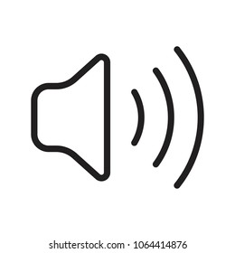 speaker sound vector icon, mute sign, megaphone, loudspeaker