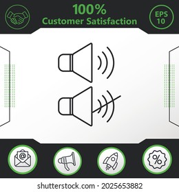 speaker, sound, volume vector icon graphic elements for your work - Modern design