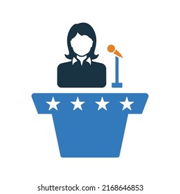 Icono del portavoz. Ilustración vectorial simple editable.