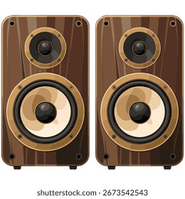 Speaker stereo system isolated vector illustration on white background