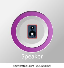 speaker symbol on the white background.