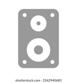A speaker symbol representing sound, audio, or music systems