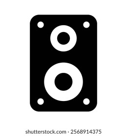 A speaker symbol representing sound, audio, or music systems