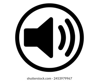 Speaker symbol silhouette vector art