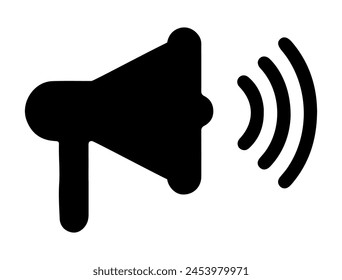 Speaker symbol silhouette vector art
