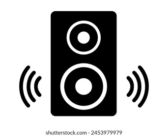 Arte vectorial de silueta de altavoz