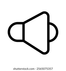 A speaker symbolizing sound, announcements, or broadcasting