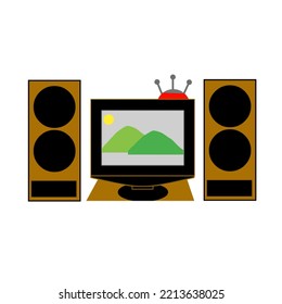 Speaker and television illustration vector image